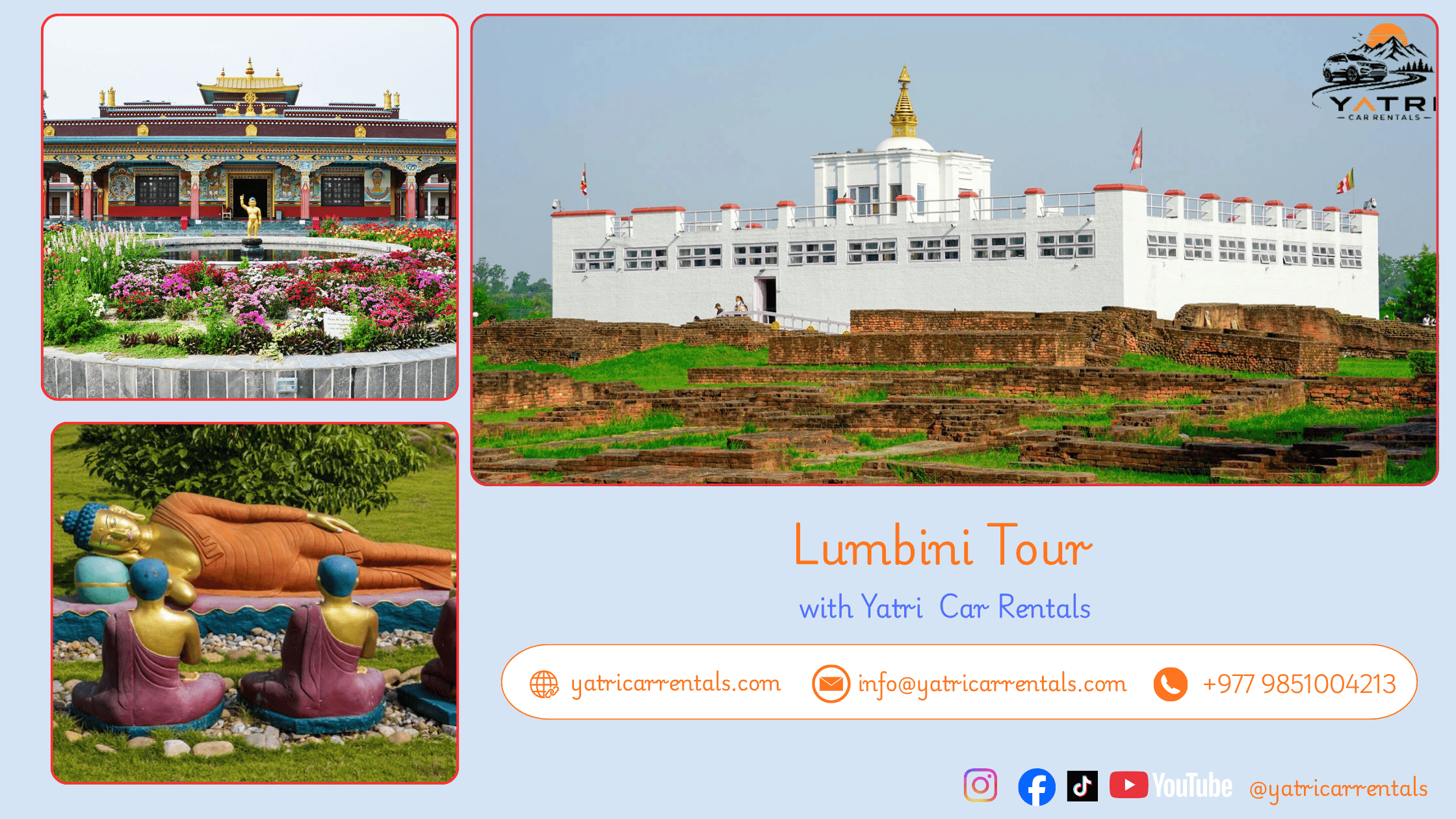 2N-3D Tour in Lumbini tour package - Yatri Car Rentals