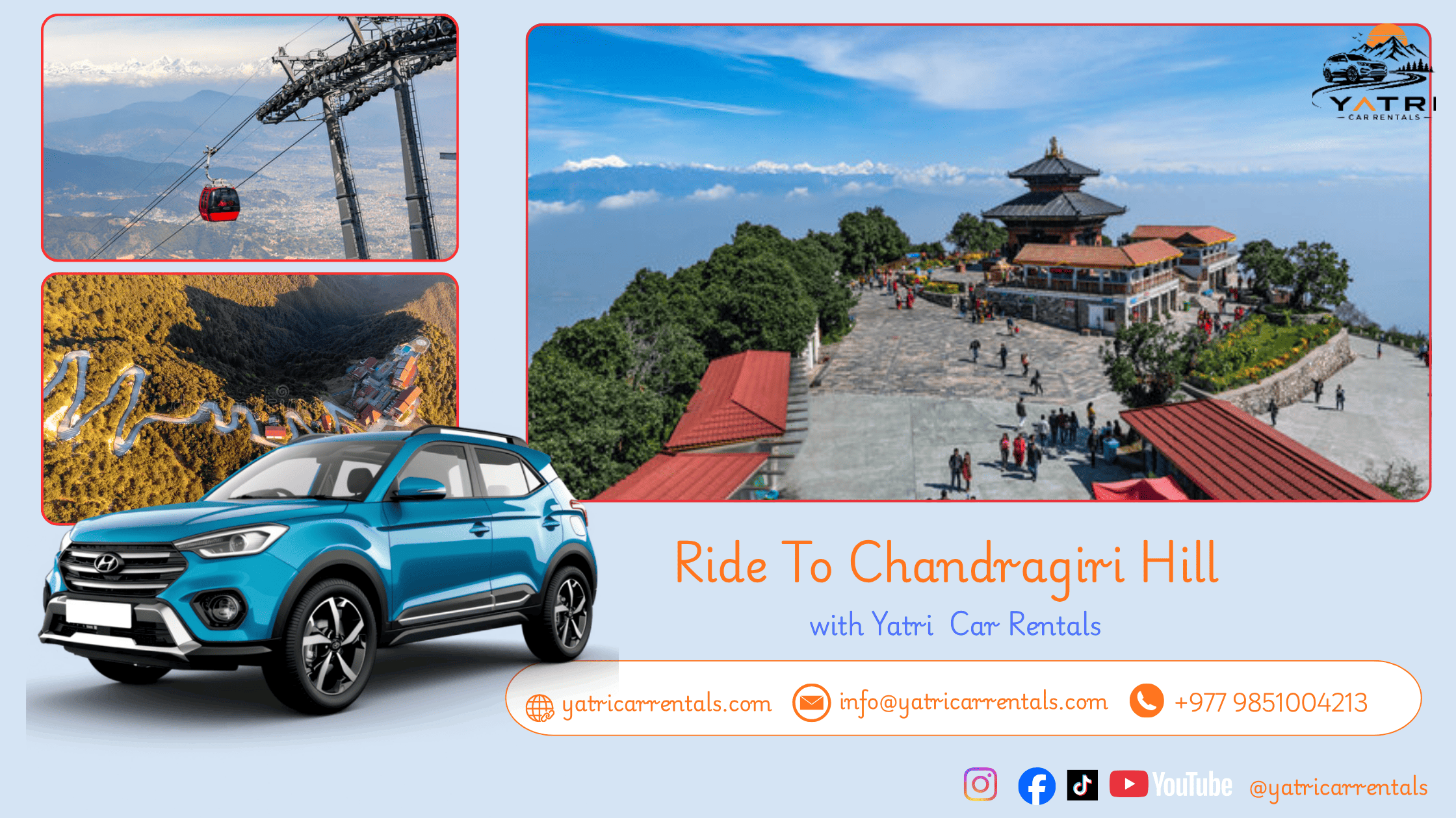 Chandragiri By Car - Yatri Car Rentals Nepal