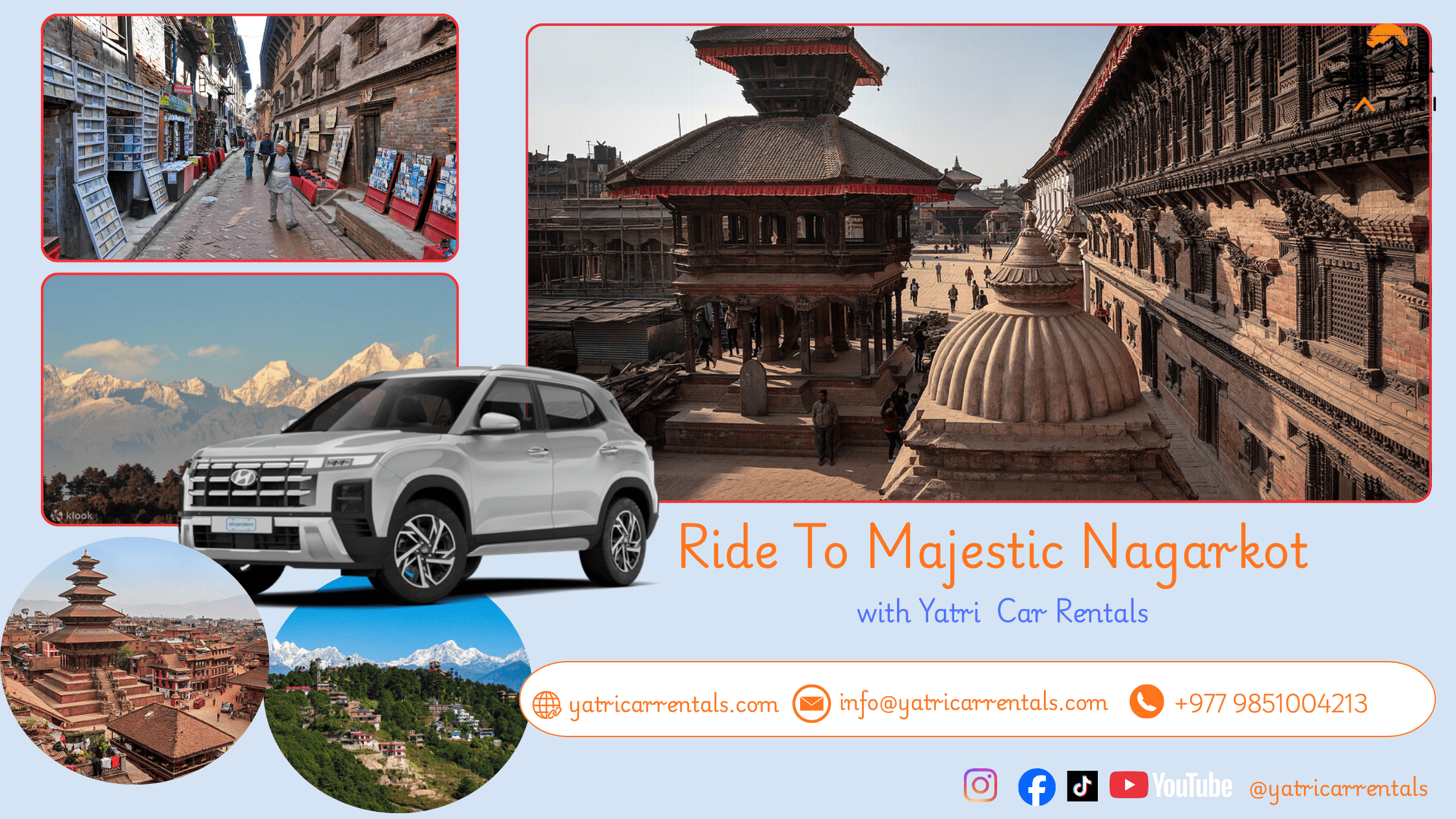 Bhaktapur, Nagarkot Tour Service - Yatri Car Rentals Nepal