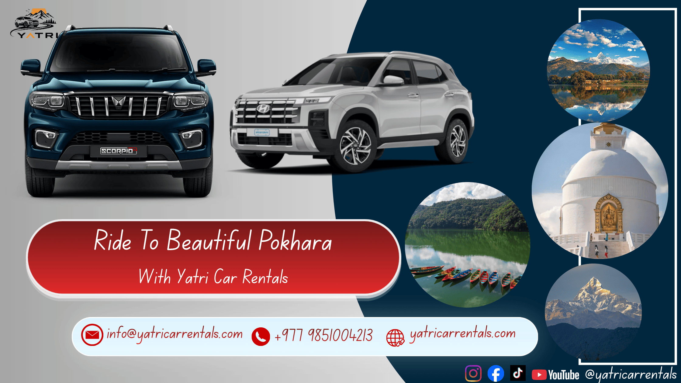 Kathmandu to Pokhara Car Rental - Yatri Car Rentals Nepal