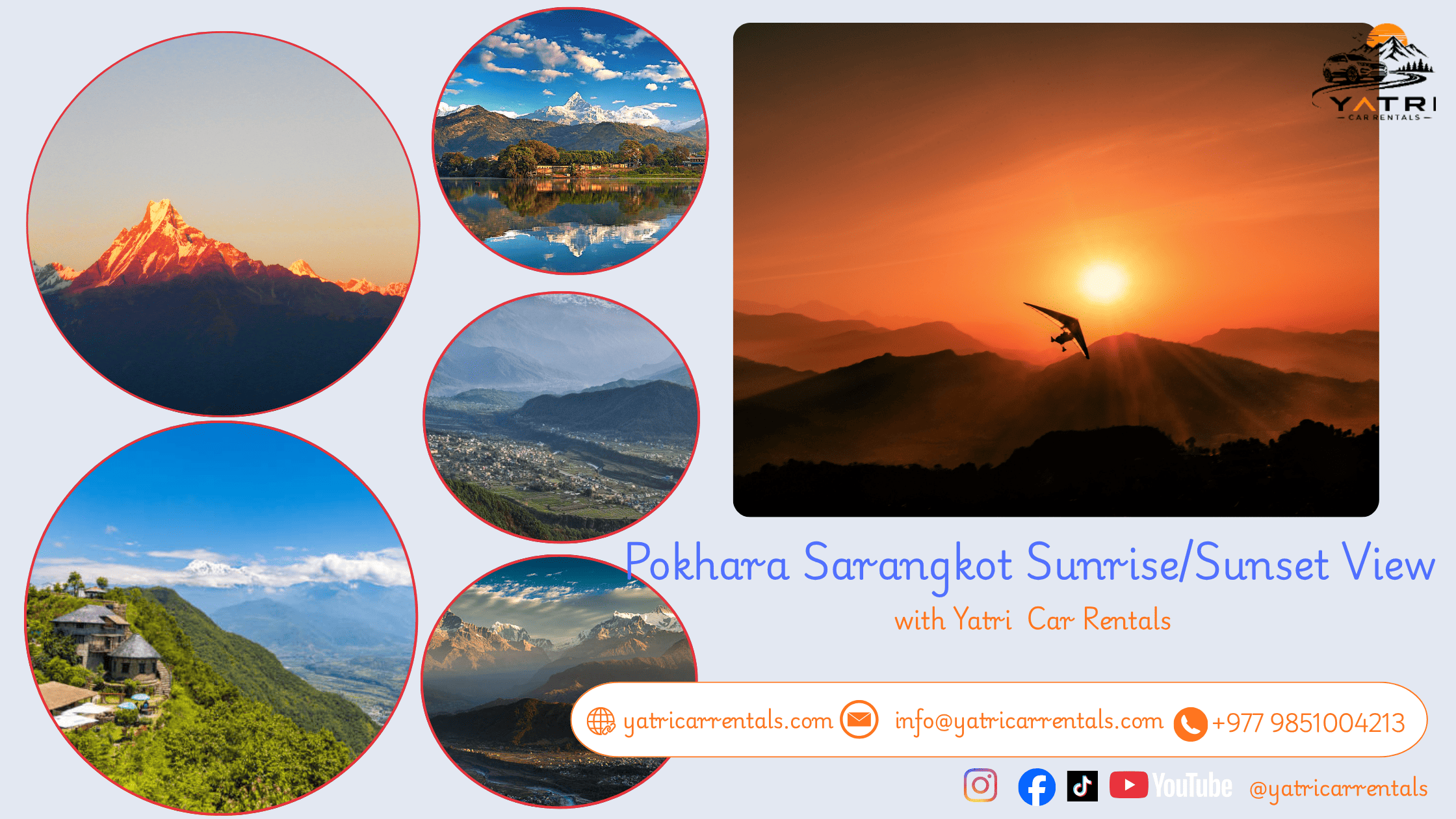 Pokhara Sarangkot Sunrise/ Sunset Tour tour package - Yatri Car Rentals