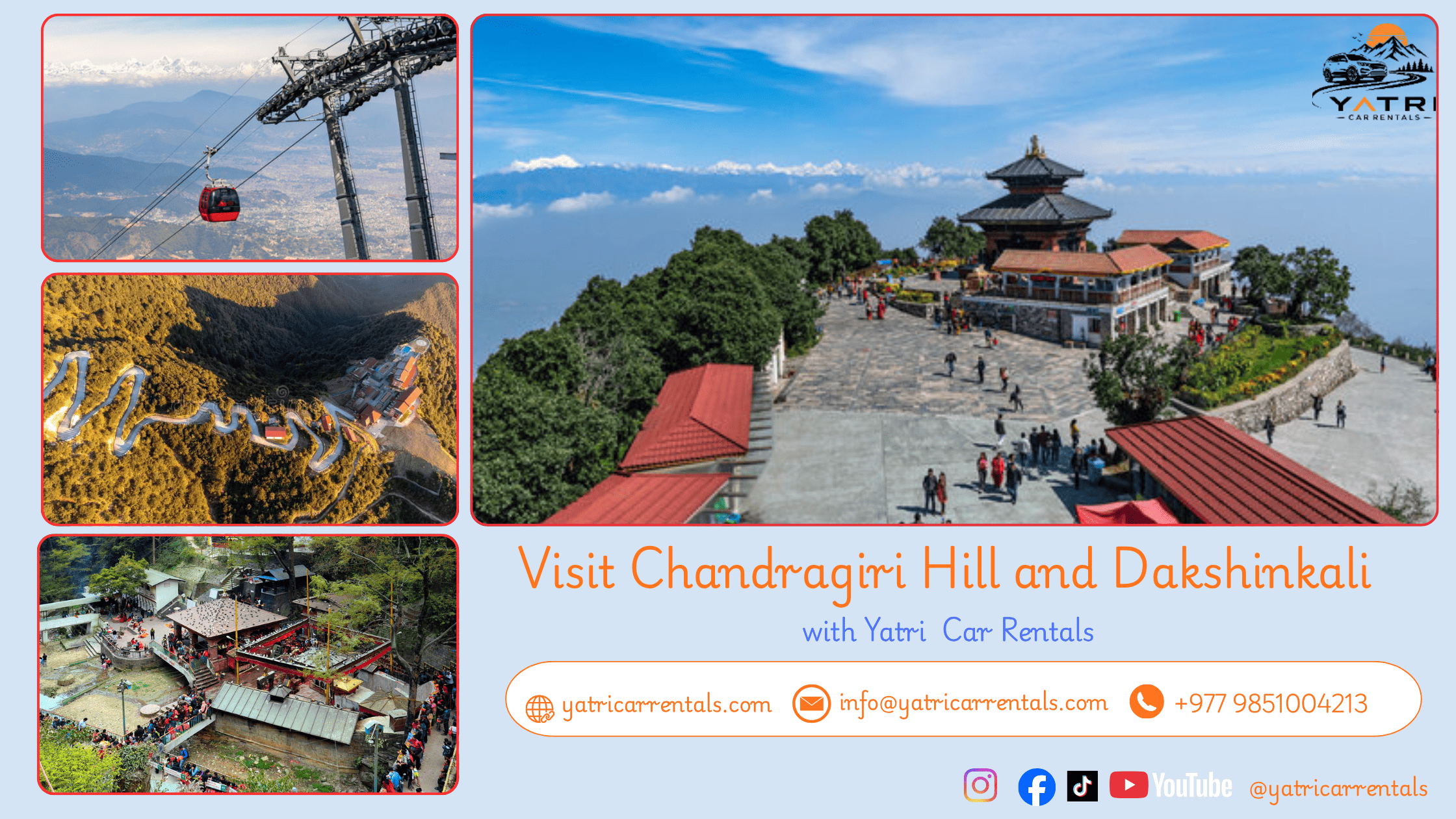 Dakshinkali and Chandragiri Cable Car Day Tour tour package - Yatri Car Rentals Nepal
